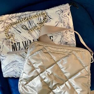 MZ Wallace Madison Quilted Crossbody Bag in Quartz Pearl. Excellent condition.